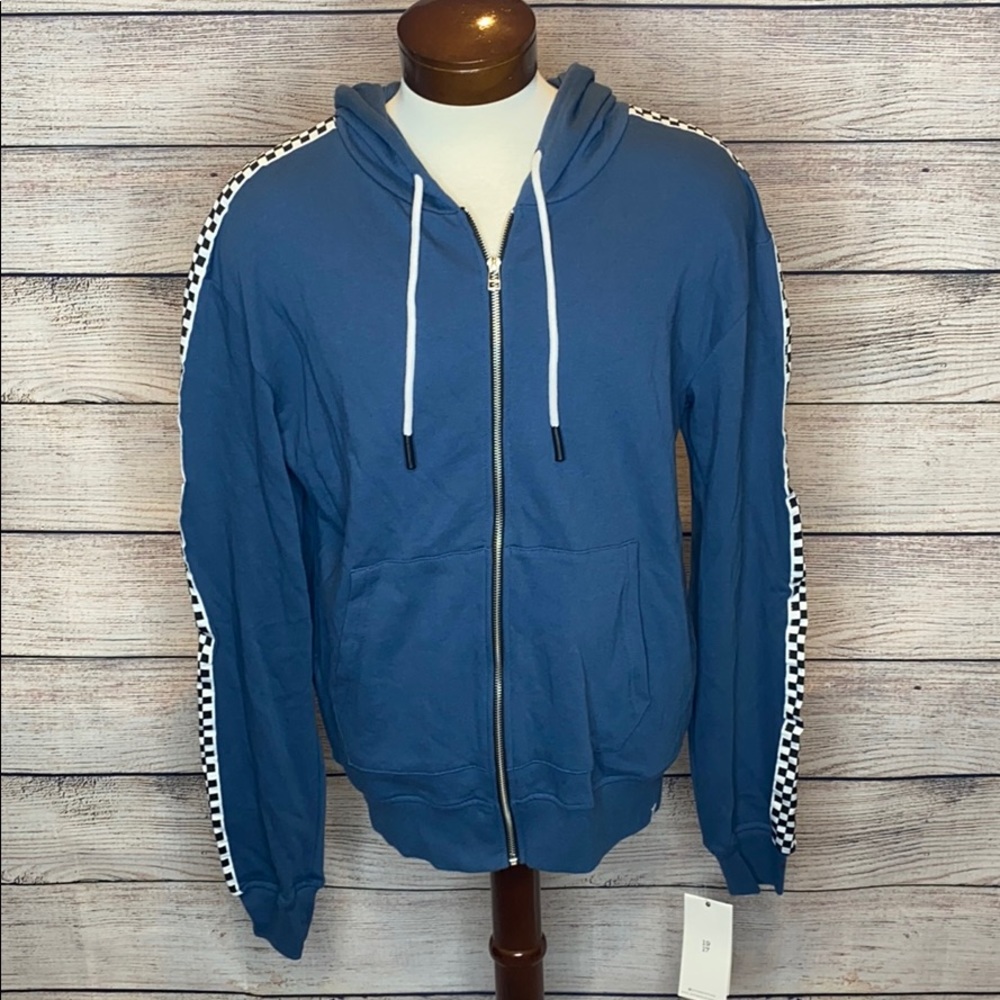 SOVEREIGN CODE KING CHECKERED TRIM ZIP HOODIE SIZE XL - Picture 2 of 7